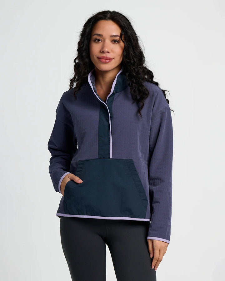 WOMEN'S DUSK GRIDBACK FLEECE SNAP PULLOVER