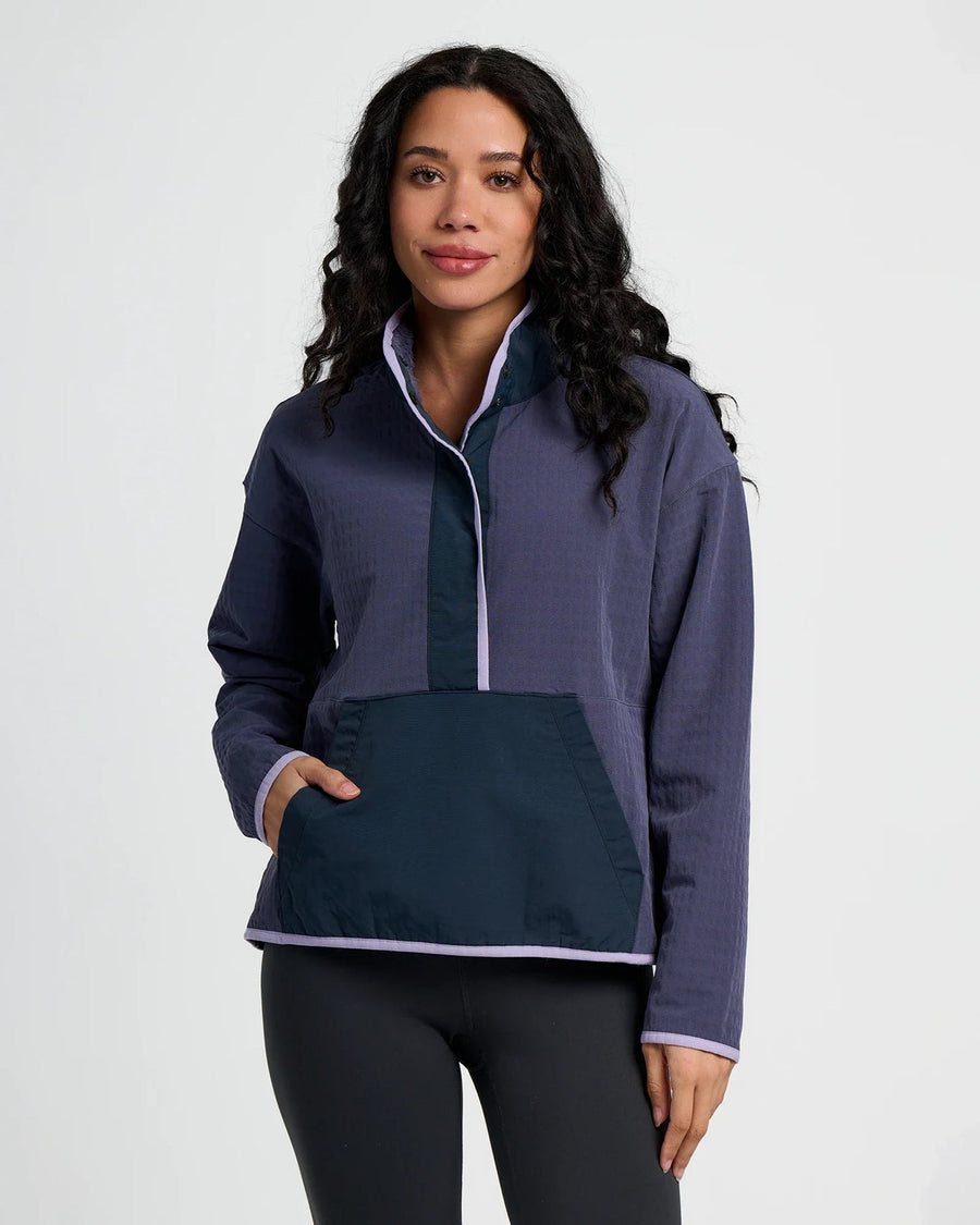 WOMEN'S DUSK GRIDBACK FLEECE SNAP PULLOVER
