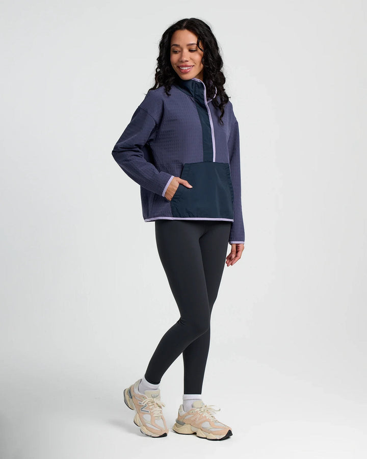 WOMEN'S DUSK GRIDBACK FLEECE SNAP PULLOVER