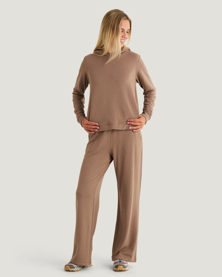 FOSSIL BAMBOO LIGHTWEIGHT FLEECE CROPPED HOODIE