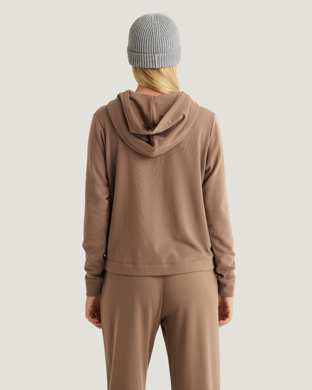 FOSSIL BAMBOO LIGHTWEIGHT FLEECE CROPPED HOODIE
