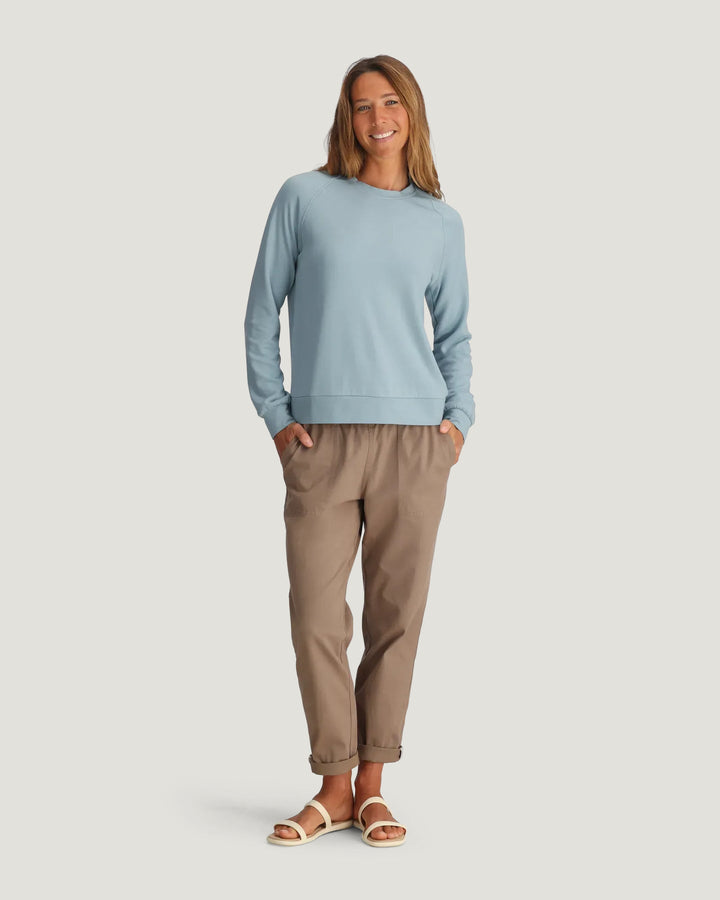 OCEAN MIST BAMBOO LIGHTWEIGHT FLEECE CREW