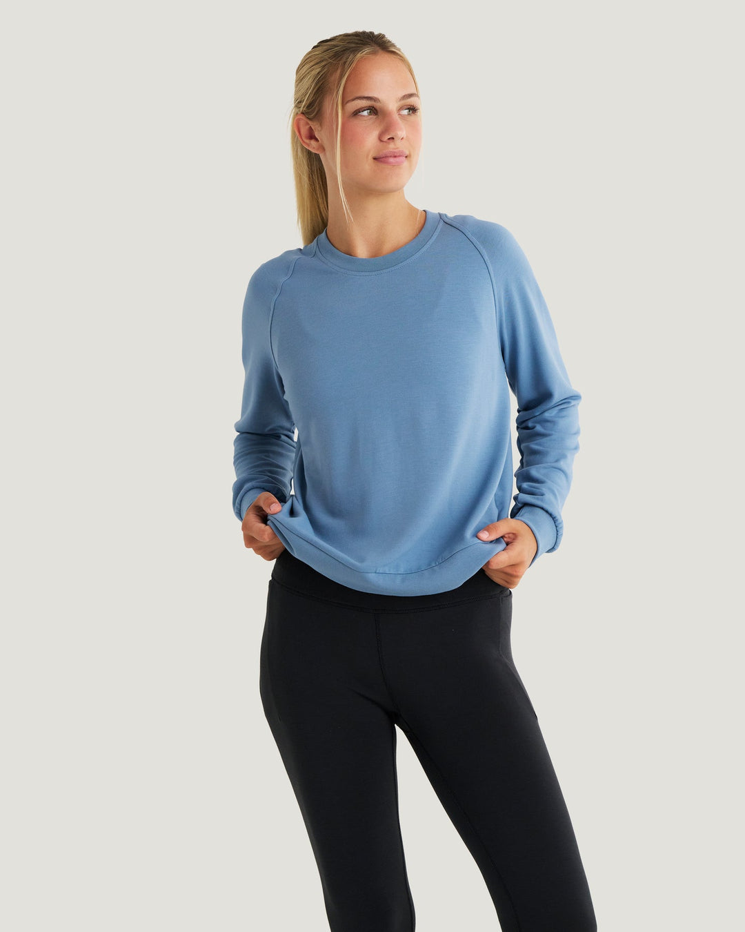 WINDWARD BLUE BAMBOO FLEECE CREW SWEATSHIRT