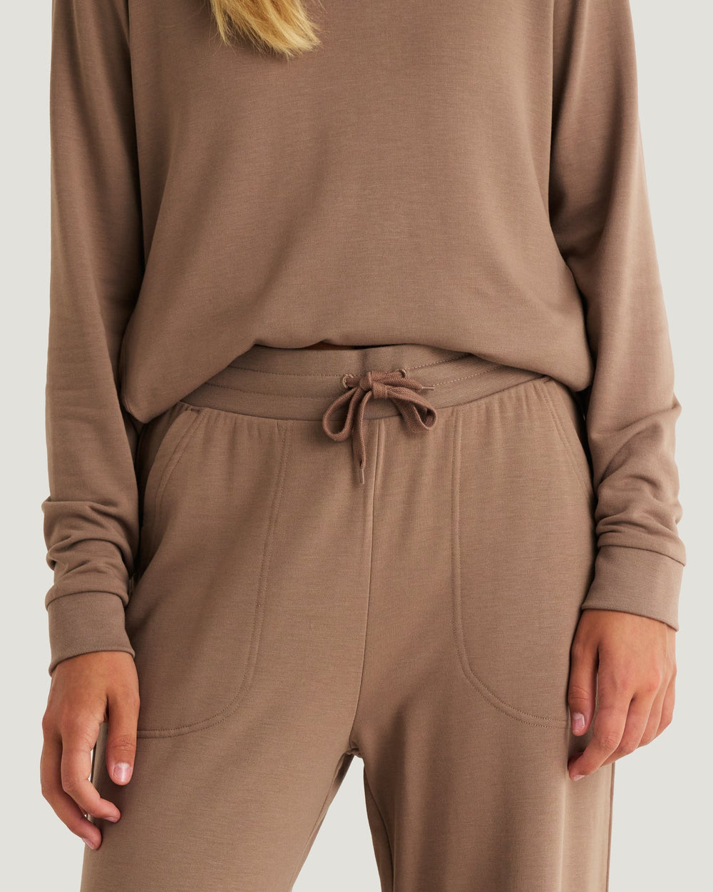 FOSSIL BAMBOO LIGHTWEIGHT FLEECE WIDE LEG PANT
