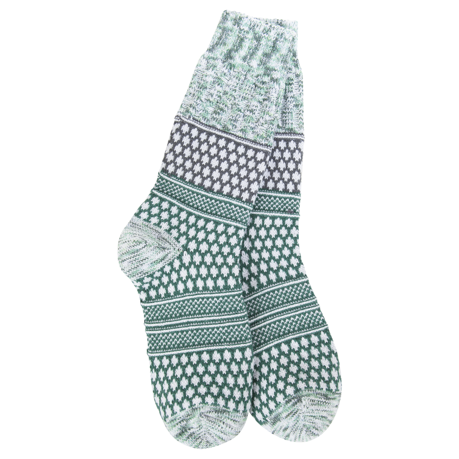 SPRUCE MULTI GALLERY TEXTURED CREW SOCKS
