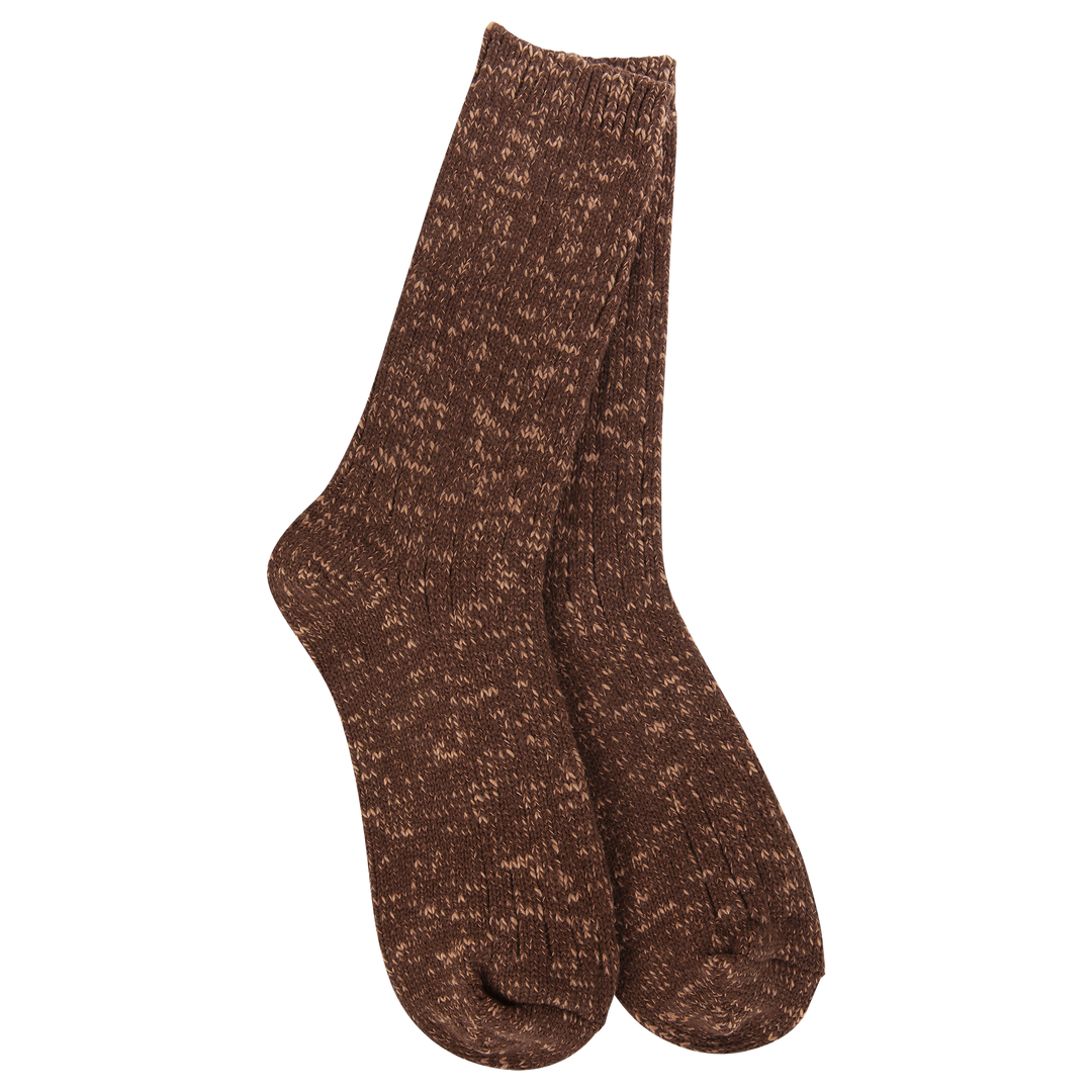 COFFEE WEEKEND COTTON MARLED CREW