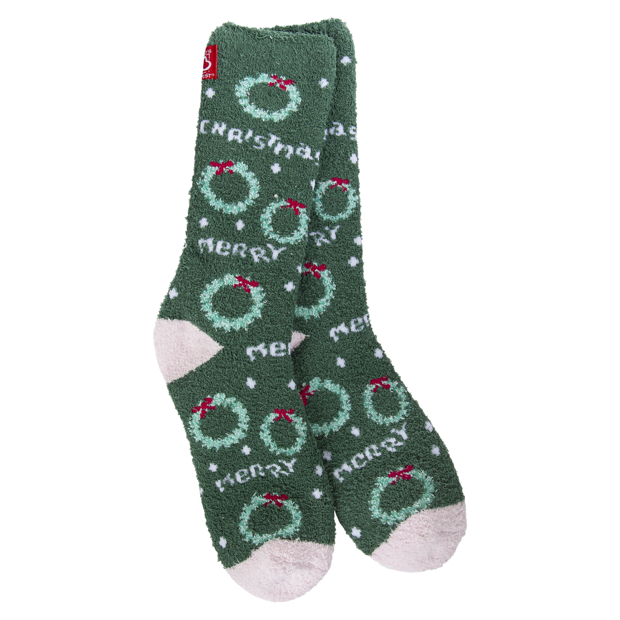 MERRY CHRISTMAS COZY CREW SOCKS
