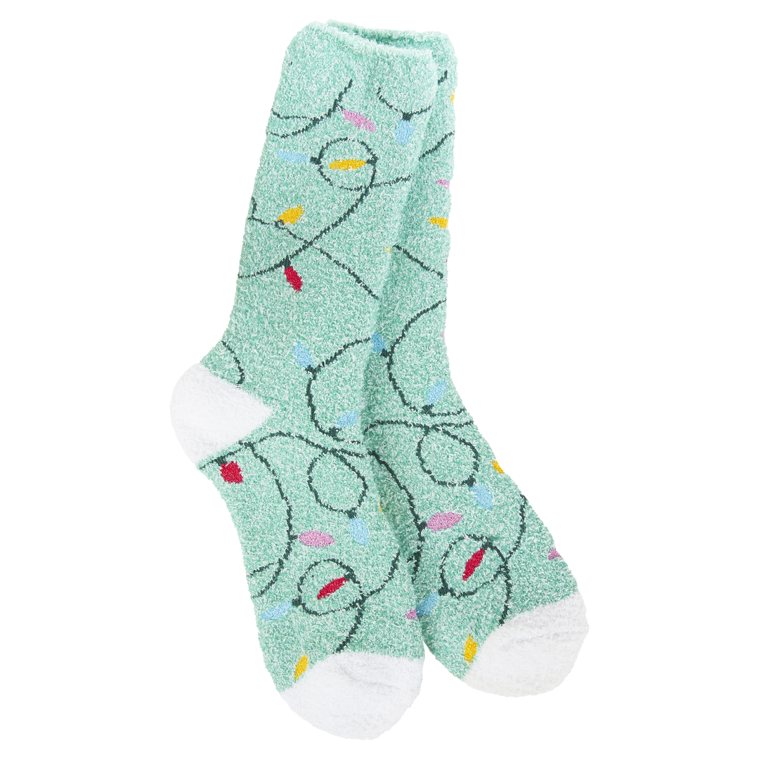 HOLIDAY LIGHTS COZY CREW SOCKS