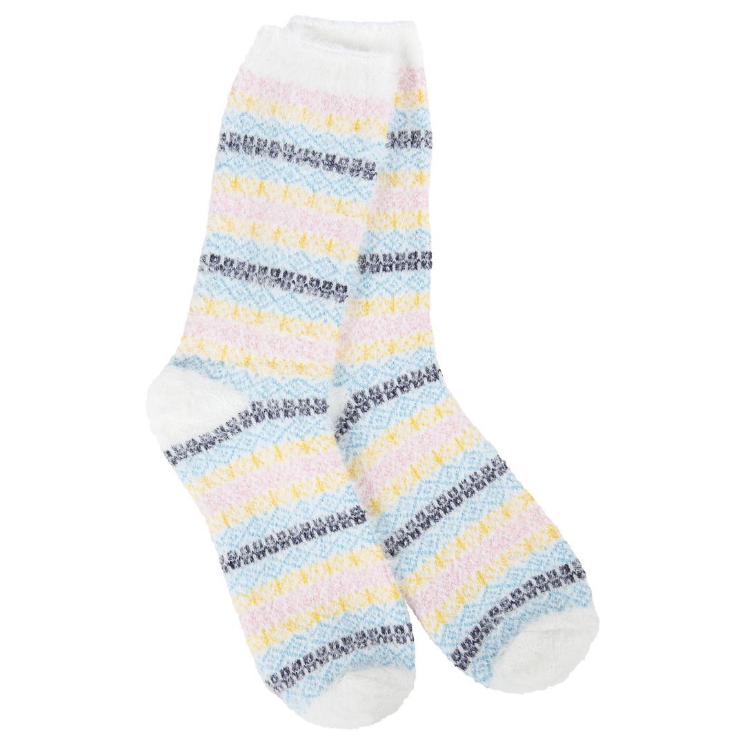 FEATHER MULTI STRIPE CREW SOCKS