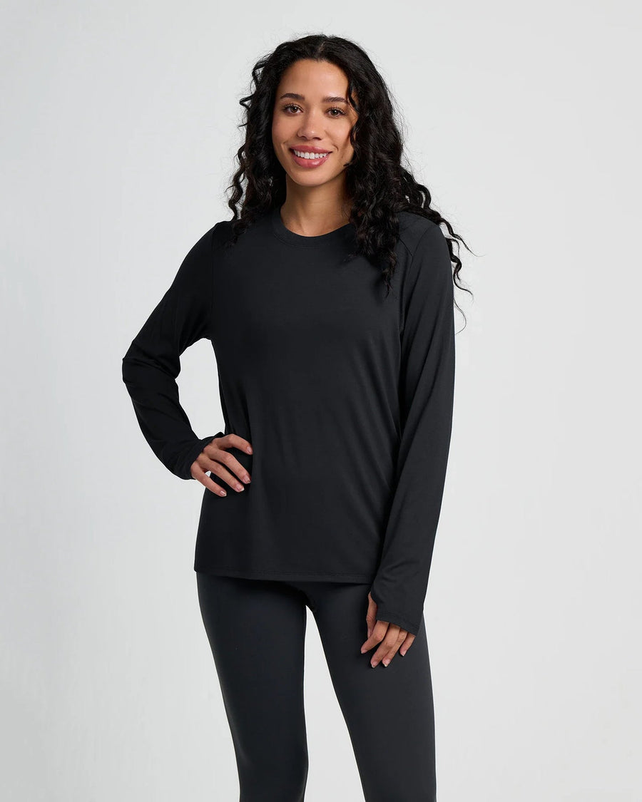WOMEN'S BLACK BAMBOO SHADE LONG SLEEVE II
