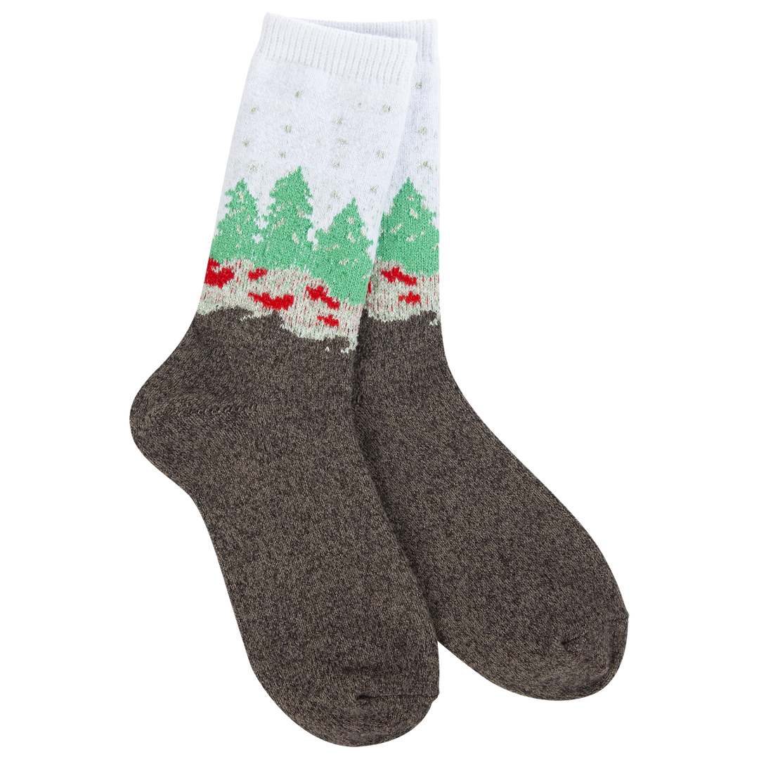 WONDERLAND FOREST HOLIDAY CREW SOCKS