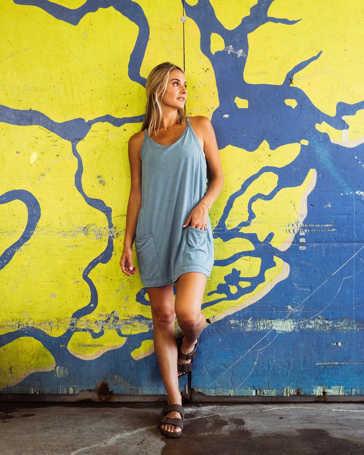 BUXTON BLUE HEAVEN HEATHER ROMPER DRESS