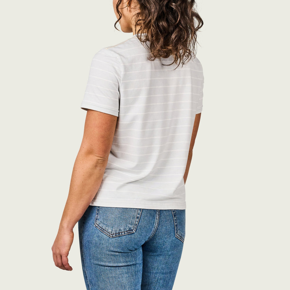 OYSTER GRAY HEATHER SANIBEL TEE

