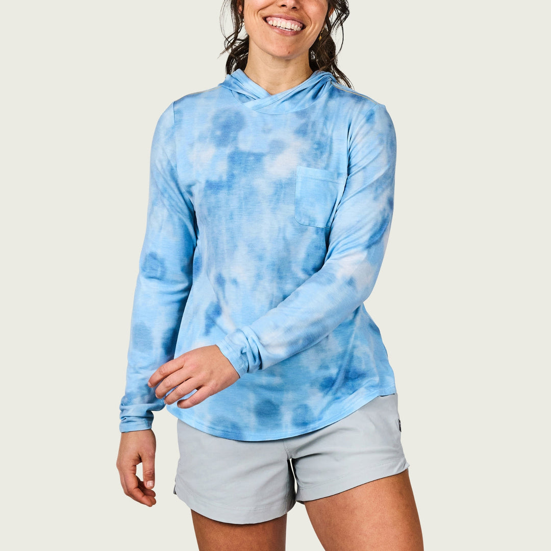 WOMEN'S LIGHT BLUE CAMO BUXTON HAGOOD HOODIE