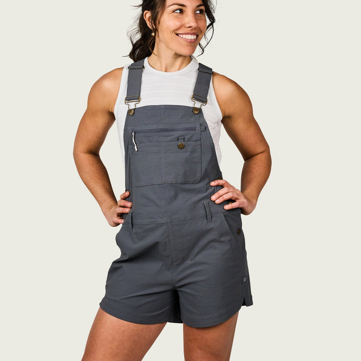 WOMEN'S ESCAPE CHARCOAL SHORTALLS