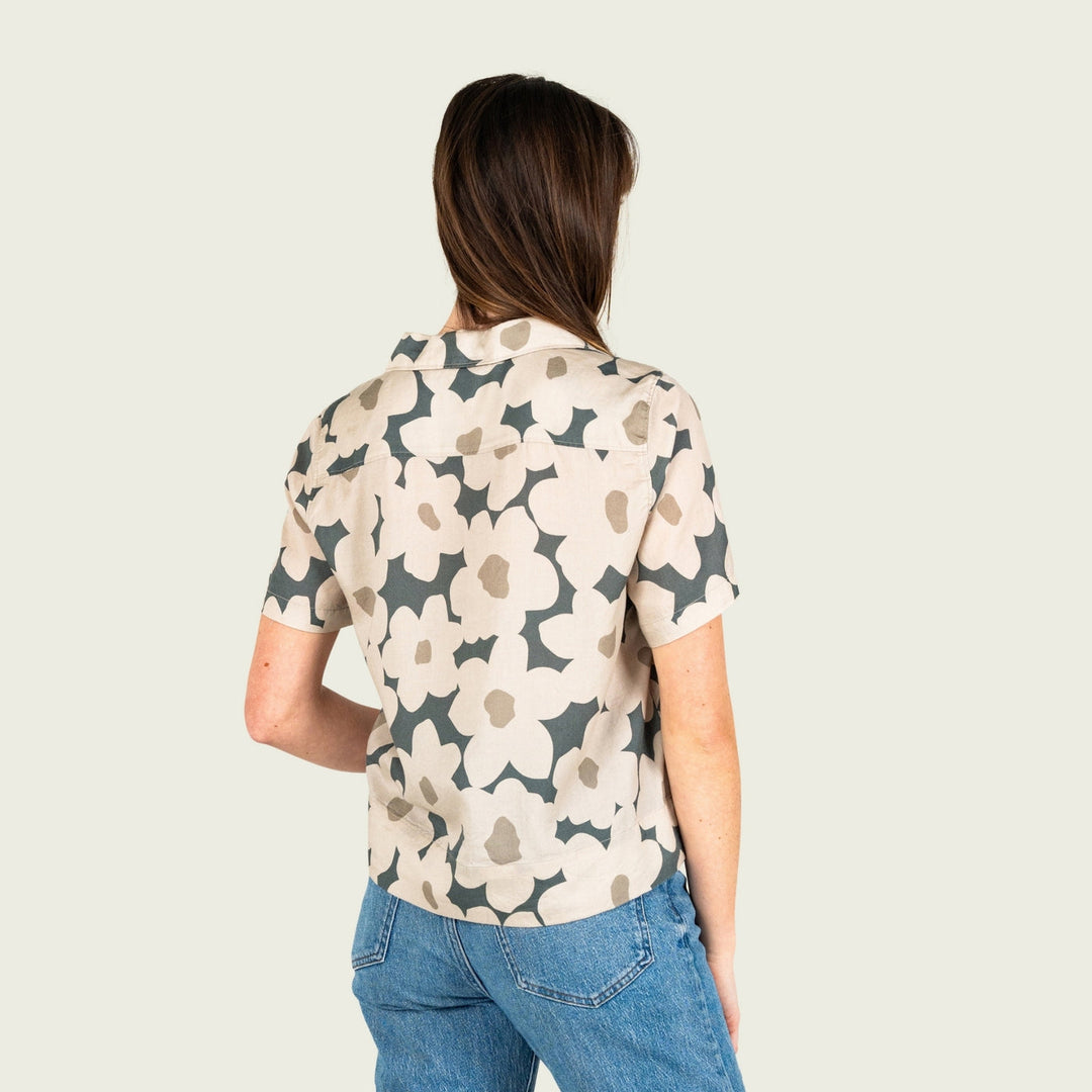 WOMEN'S THYME FLORAL HAGOOD BOXCUT SHIRT