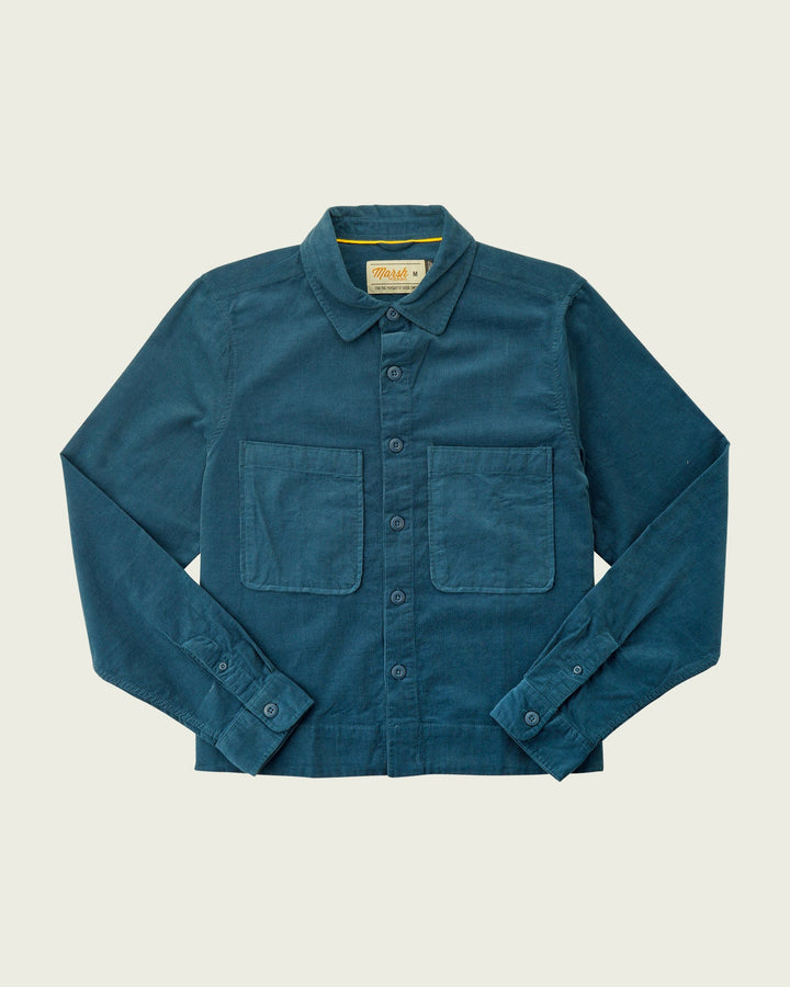 TEAL CODY CORD SHIRT JACKET