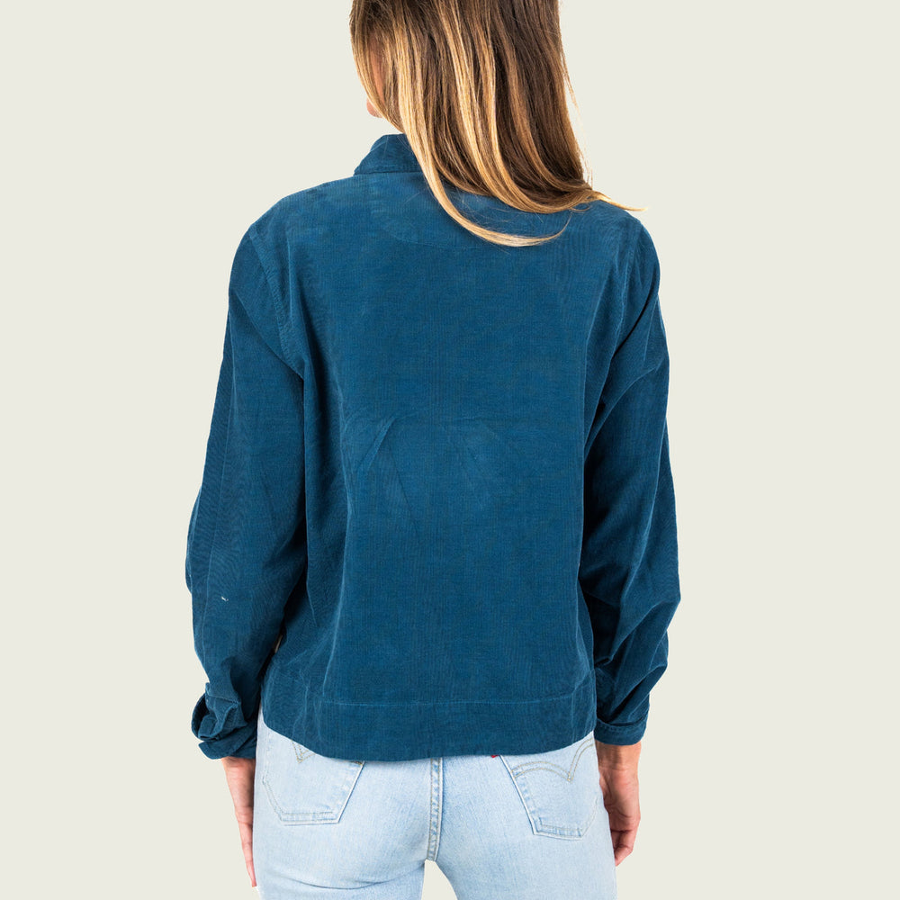 TEAL CODY CORD SHIRT JACKET
