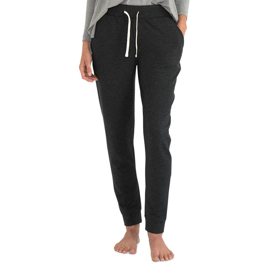 HEATHER BLACK LIGHTWEIGHT BAMBOO FLEECE JOGGER
