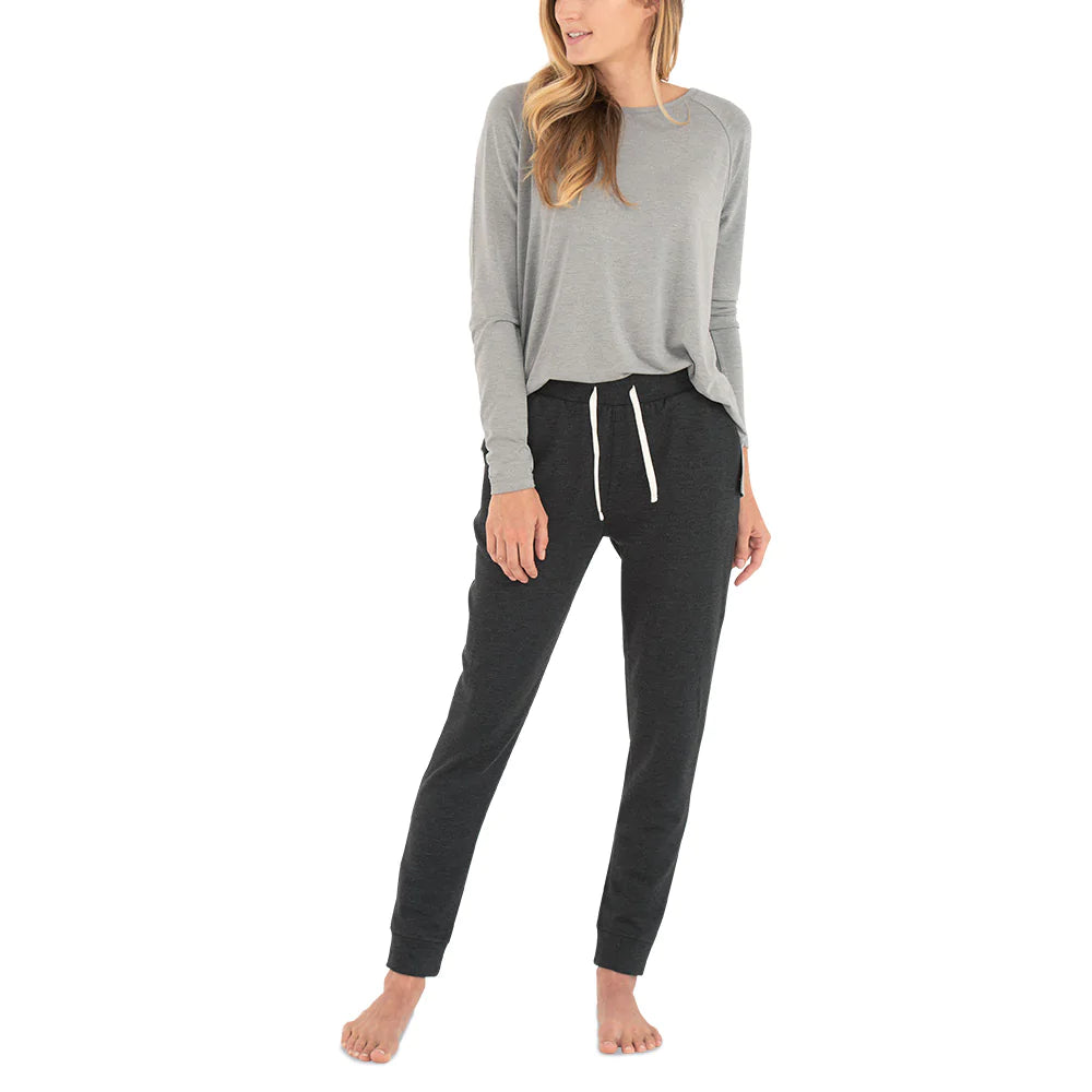 HEATHER BLACK LIGHTWEIGHT BAMBOO FLEECE JOGGER