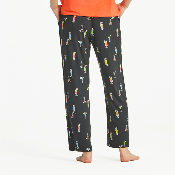 Martini and Cocktail Pattern Lightweight Sleep Pant
