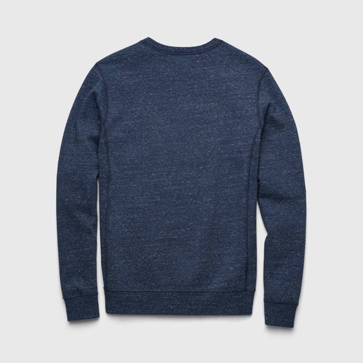 MEN'S HEATHER NAVY MELANGE KNIT CREW
