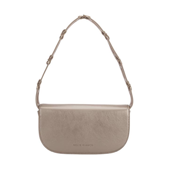 INEZ METALLIC PEWTER SHOULDER BAG