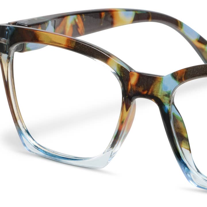 BIRDIE BLUE QUARTZ COLORBLOCK BLUE LIGHT READING GLASSES