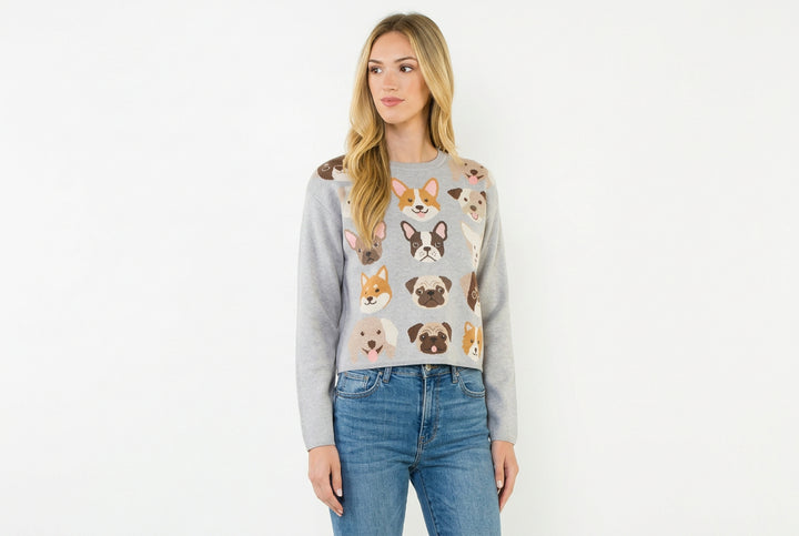 PAWS & KISSES CREW NECK SWEATER