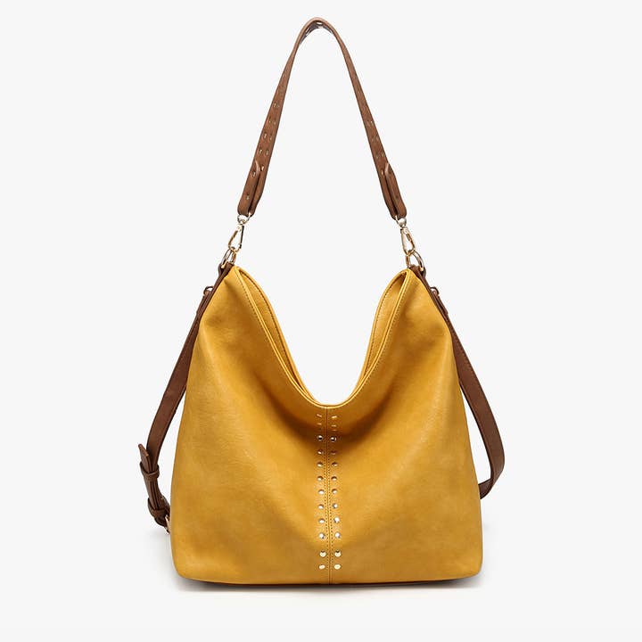 EMERY MUSTARD SLOUCHY HOBO BAG