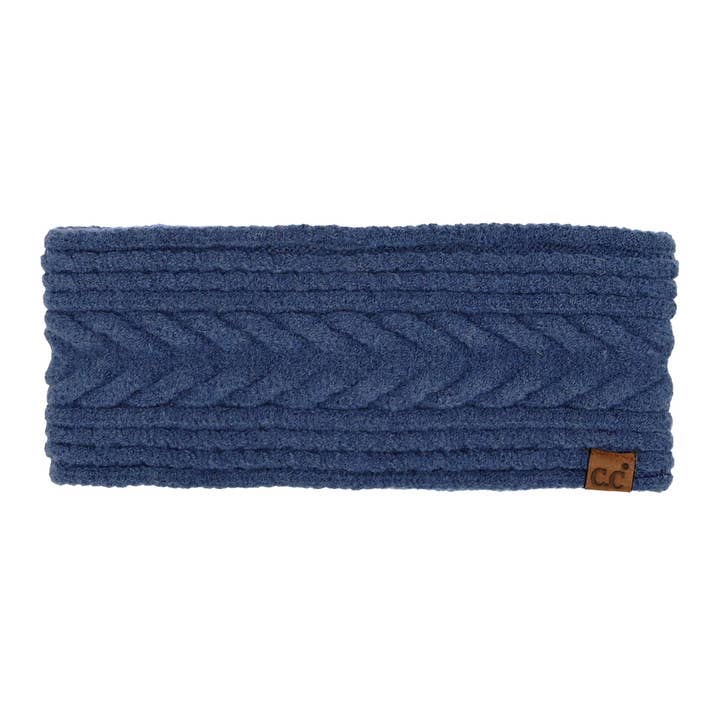 INDIGO CABLE KNIT HEADBAND