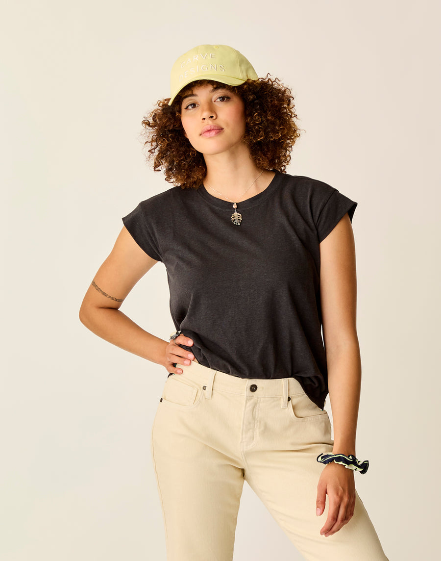 ASTRID BLACK HEMP TEE
