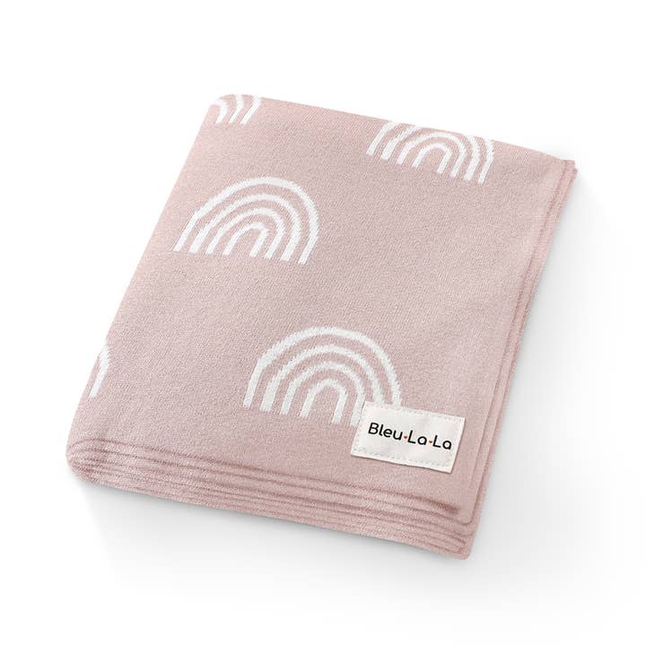 PINK RAINBOW LUXURY COTTON BLANKET
