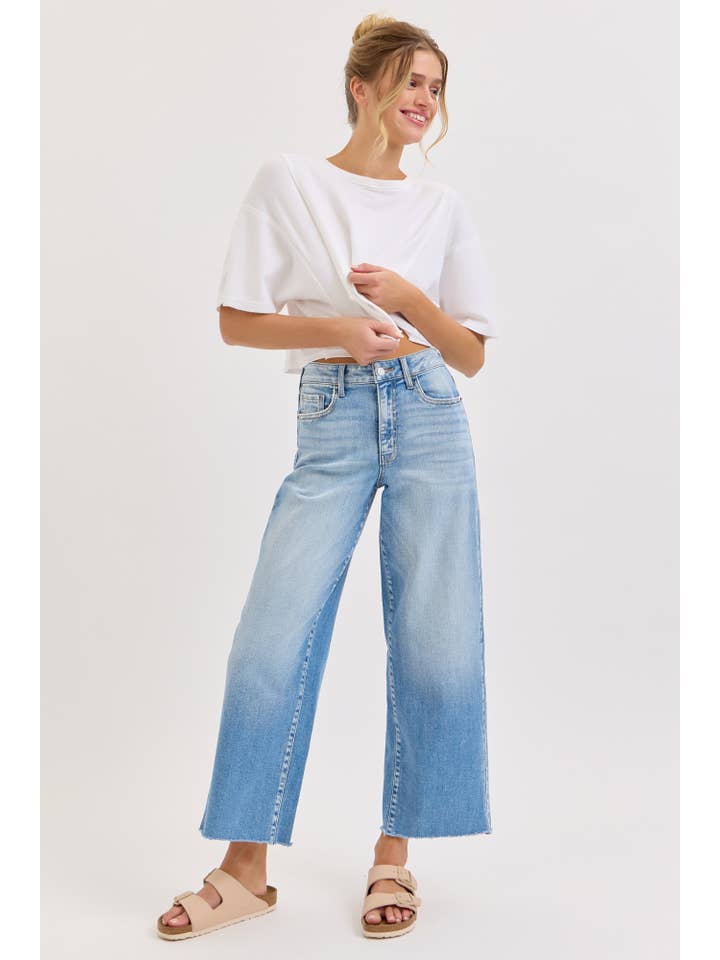 JOEY CROP WIDE LEG JEANS