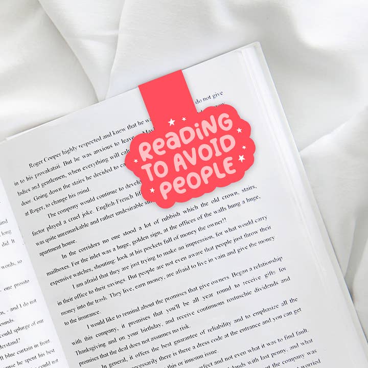READING TO AVOID PEOPLE BOOK MAGNET