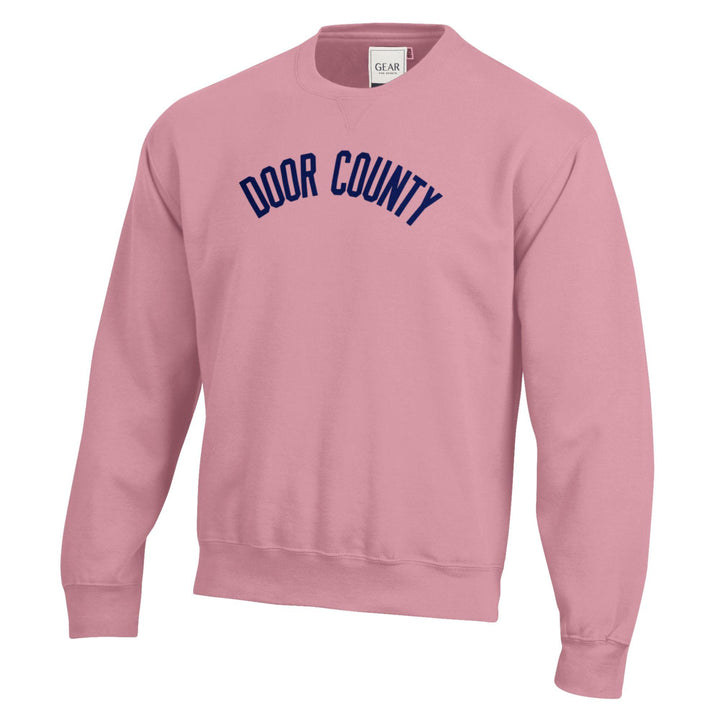 ROSE TEA DOOR COUNTY ARCH APPLIQUÉ BIG COTTON CREW SWEATSHIRT