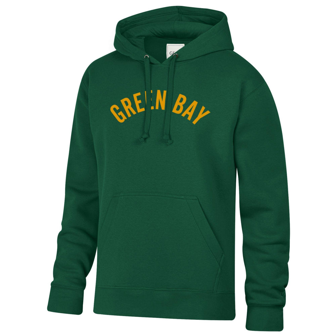 GREEN BAY CLASSIC GREEN BOUCLE EMBROIDERED HOODIE