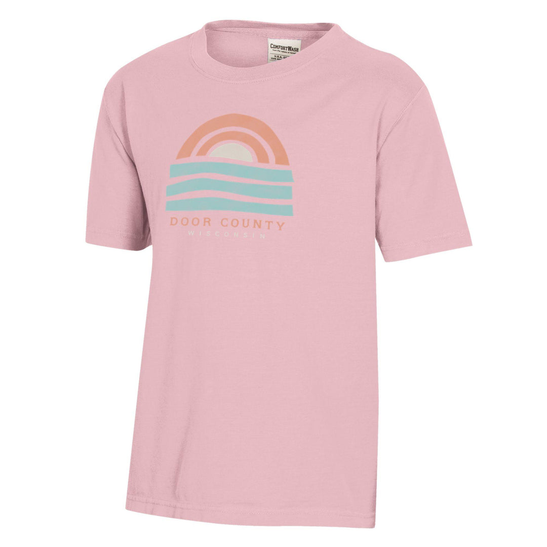 YOUTH DOOR COUNTY SUNSET OVER THE BAY T-SHIRT