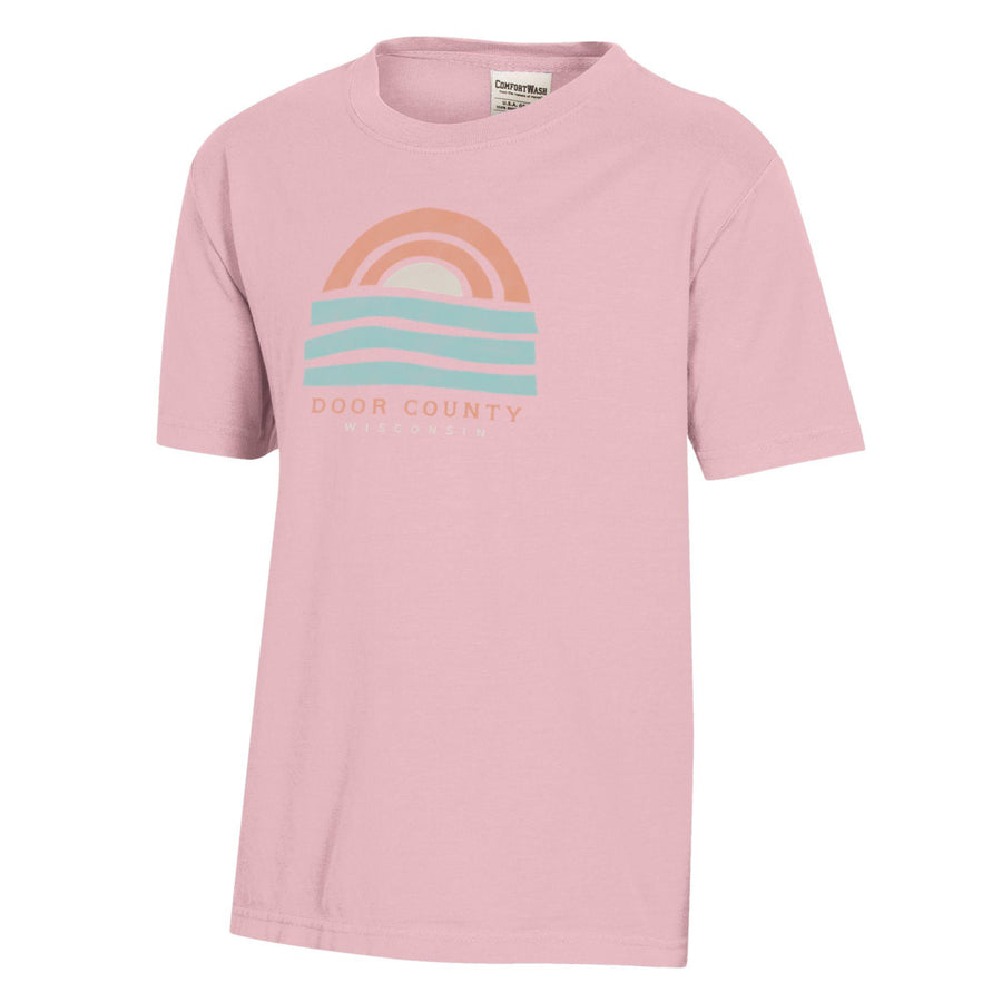 YOUTH DOOR COUNTY SUNSET OVER THE BAY T-SHIRT
