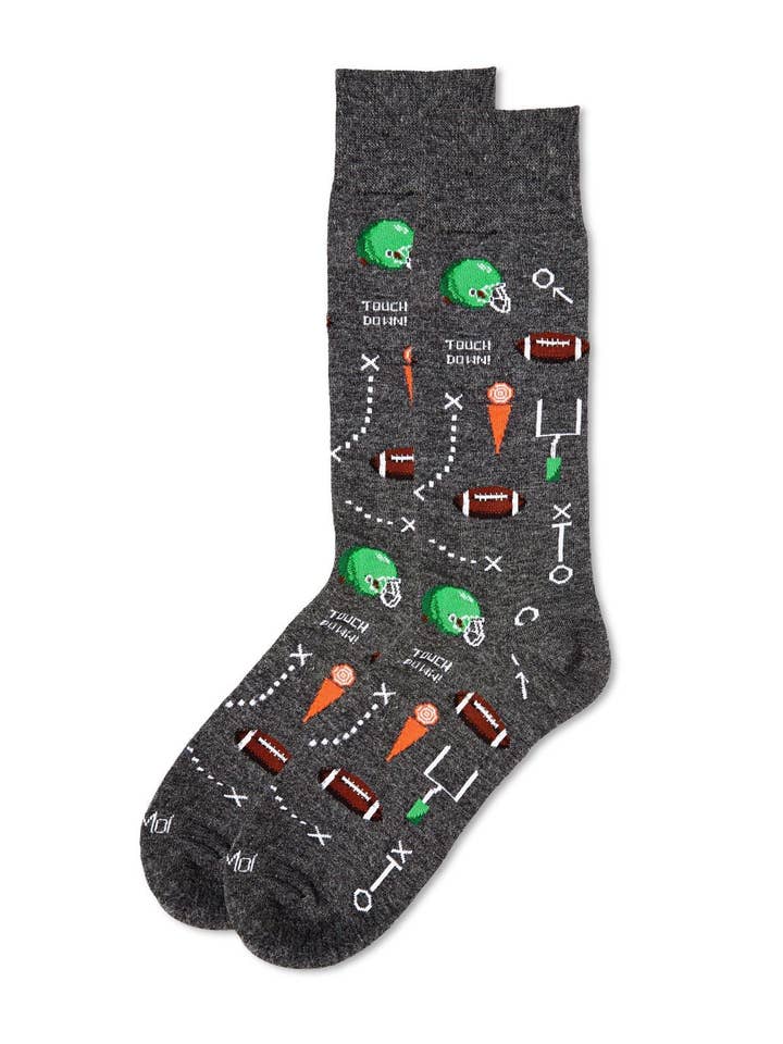 MEN'S READY FOR SOME FOOTBALL BAMBOO CREW SOCKS