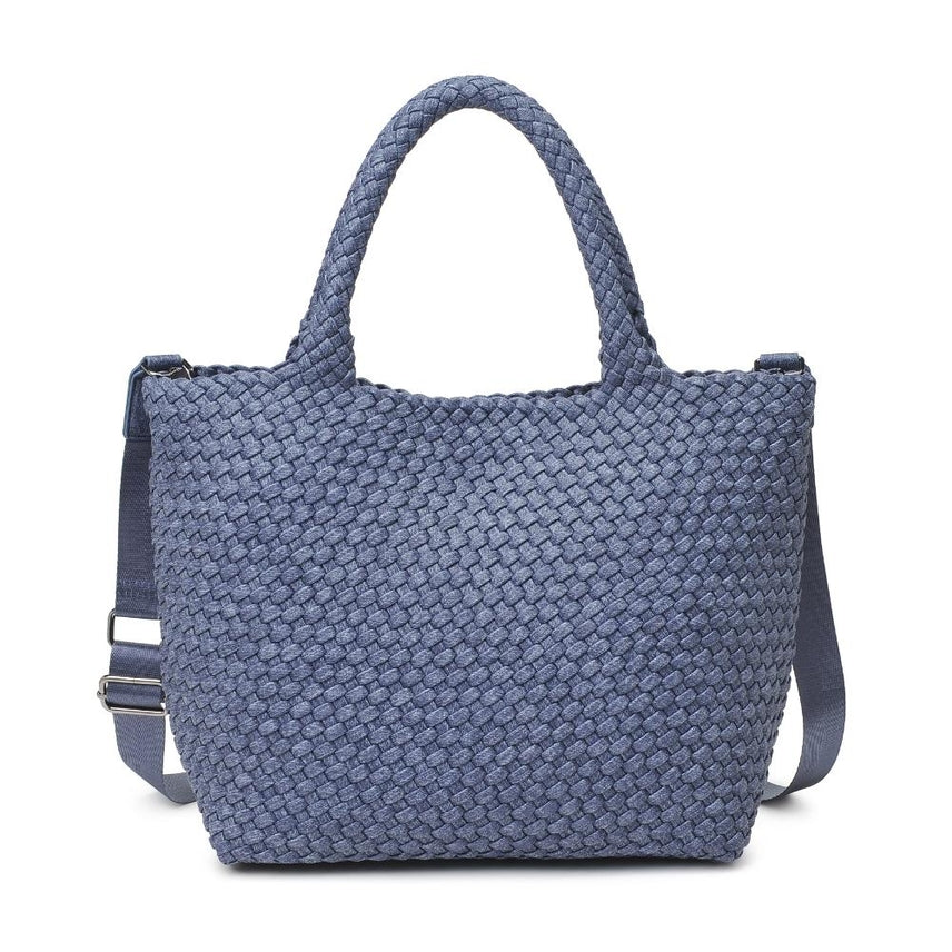 DARK DENIM THE SKY'S THE LIMIT MEDIUM WOVEN TOTE