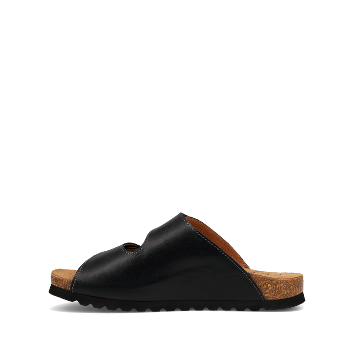 CASITA BLACK LEATHER SANDAL