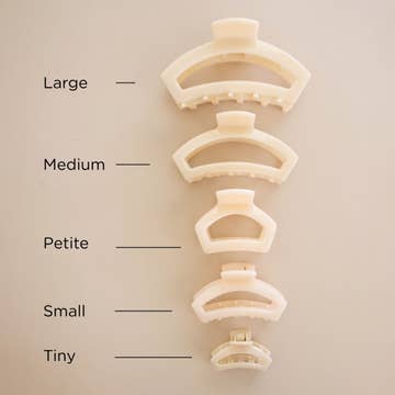 OPEN ALMOND BEIGE PETITE HAIR CLIP