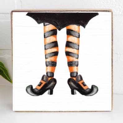 WITCHES STOCKINGS BLOCK SIGN
