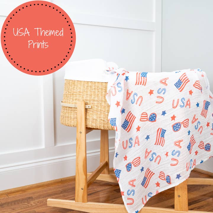 USA BABY MUSLIN SWADDLE BLANKET
