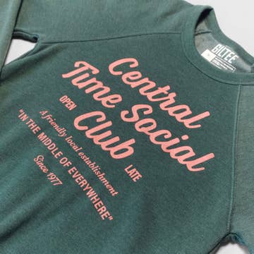 CENTRAL TIME SOCIAL CLUB CREWNECK SWEATSHIRT
