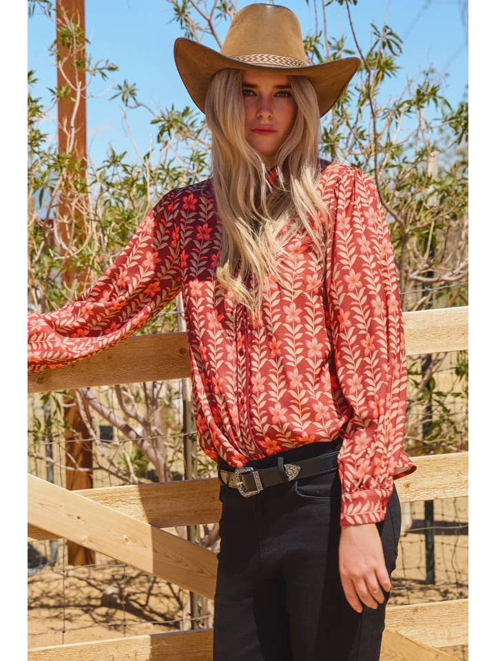 REBA FLORAL PRINT BLOUSE
