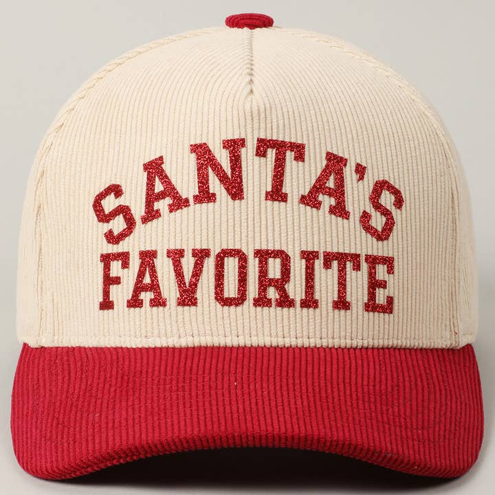 SANTA'S FAVORITE CORDUROY HAT