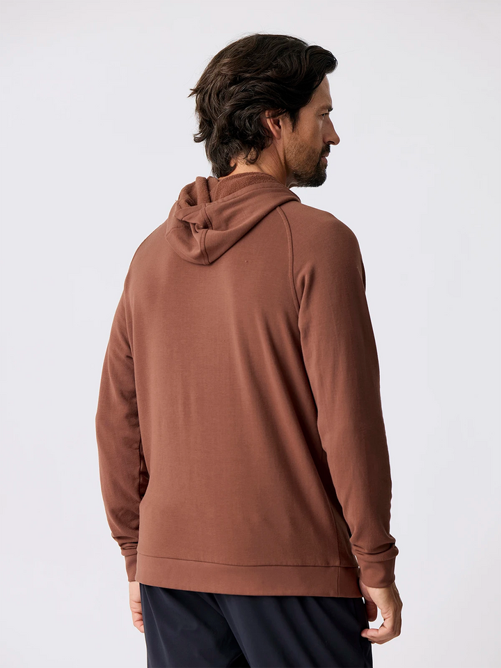 MEN'S CHESTNUT BAMBOO LIGHTWEIGHT FLEECE HOODIE