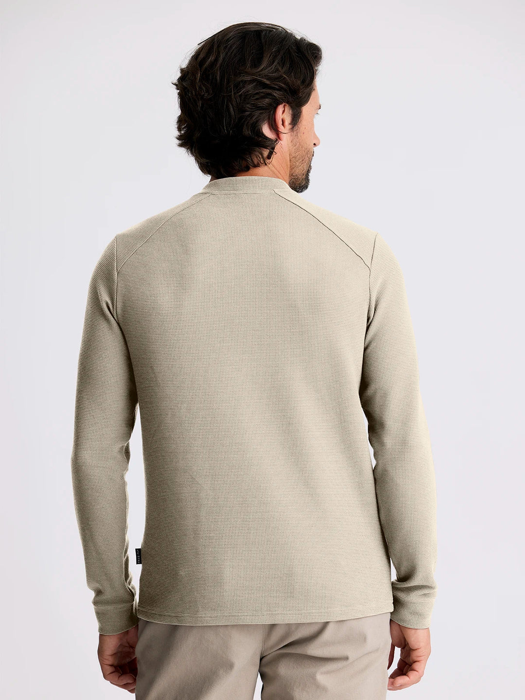 MEN'S SANDSTONE WAFFLE LONG SLEEVE HENLEY